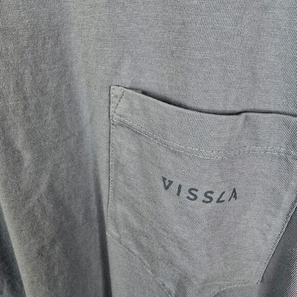 Vissla Mens Organic Cotton Short Sleeve Crewneck Pocket Tee Medium - Picture 4 of 5